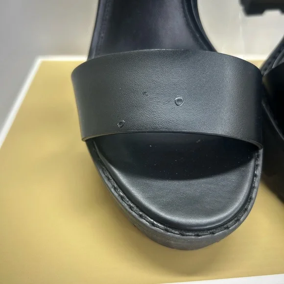 Michael Kors Holland Black Platform Sandals Size 8M - Picture 5 of 6